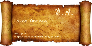Mokos Andrea névjegykártya
